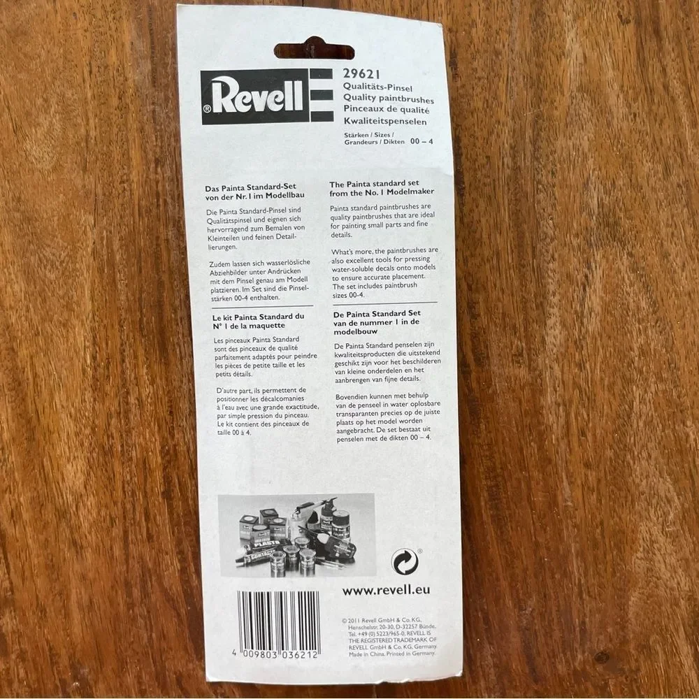 Revell Painta Standard Brush Set Sizes 00-4 Model Making